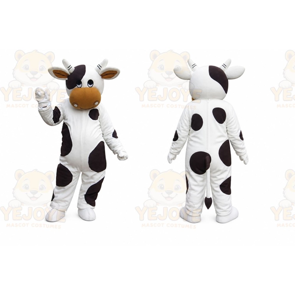 Black And White Cow Mascot Costume