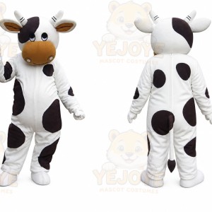 Black And White Cow Mascot Costume