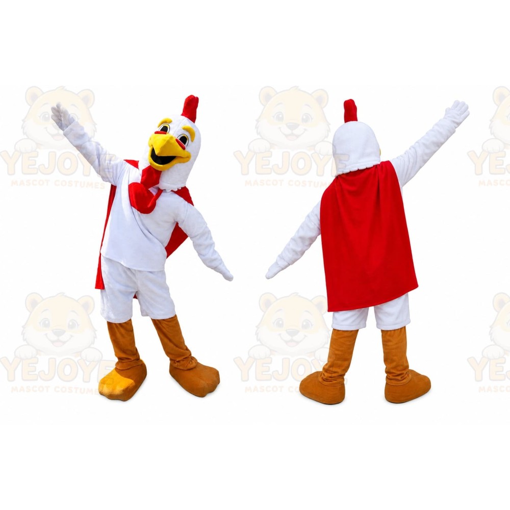White Big Cock Mascot Costume for Adult
