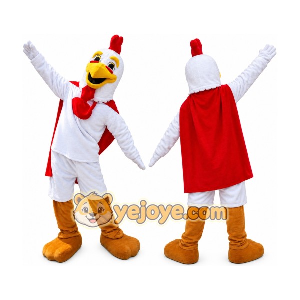 White Big Cock Mascot Costume for Adult
