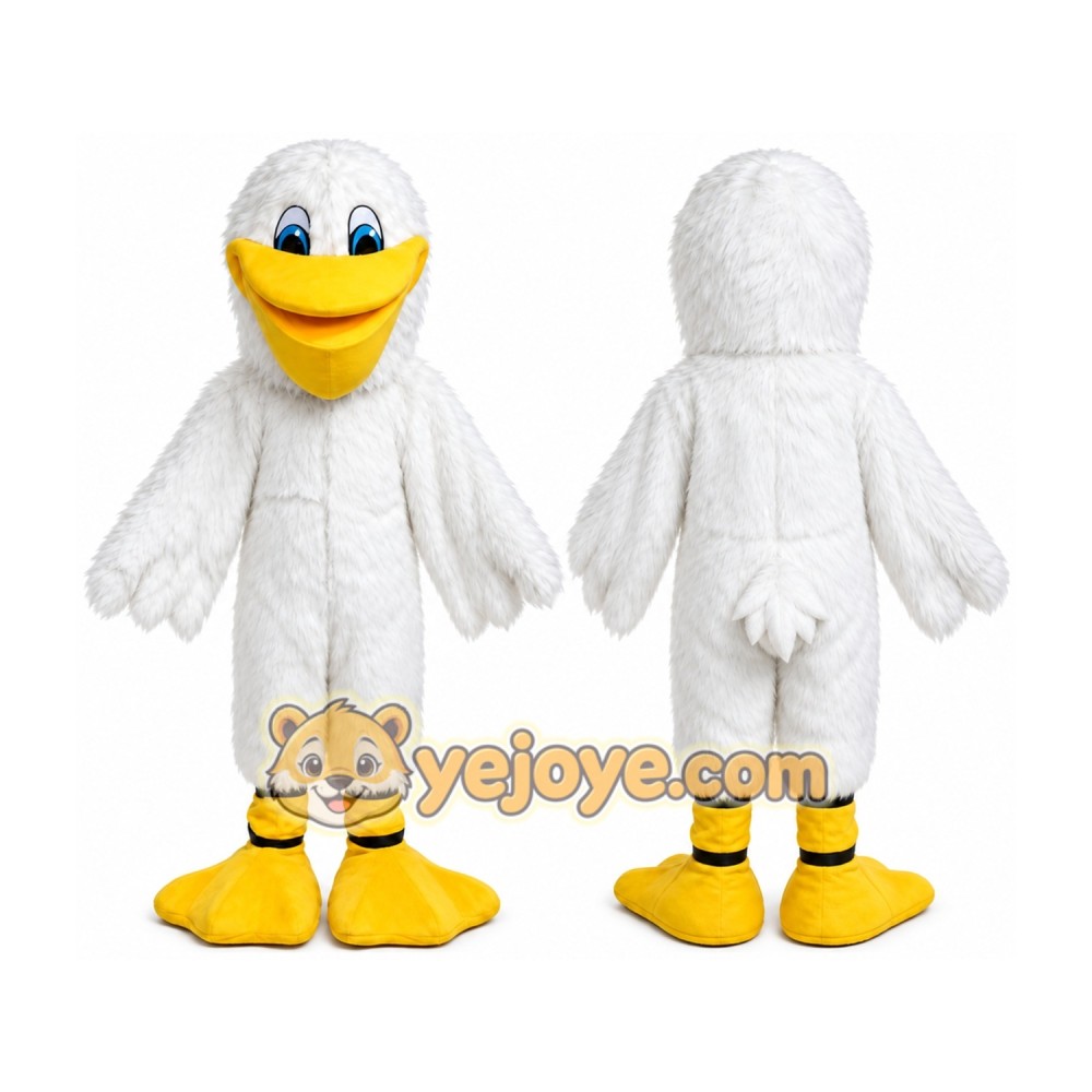White Bird Mascot Costume Character Outfit