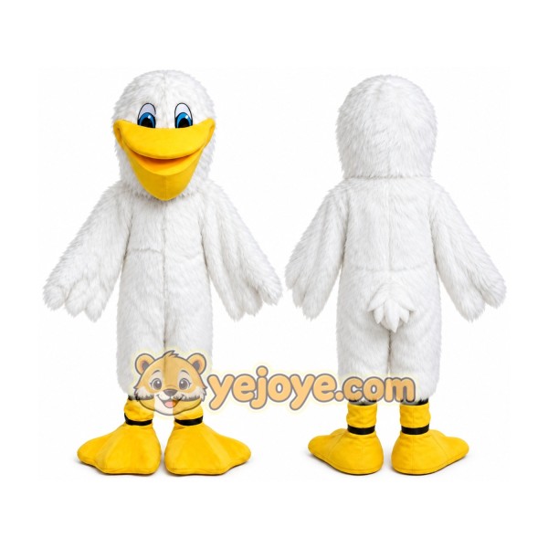 White Bird Mascot Costume Character Outfit