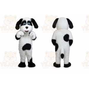 White Black Sheepdog Dog Mascot Costume