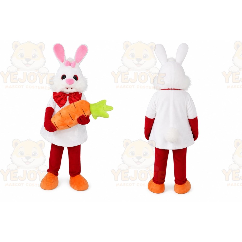 White Bunny Rabbit Mascot Costume