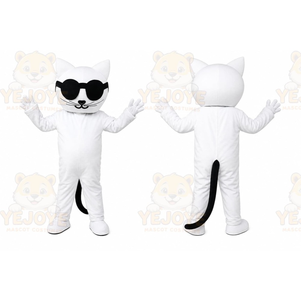 White Cat Mascot Costume