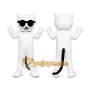 White Cat Mascot Costume
