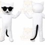 White Cat Mascot Costume
