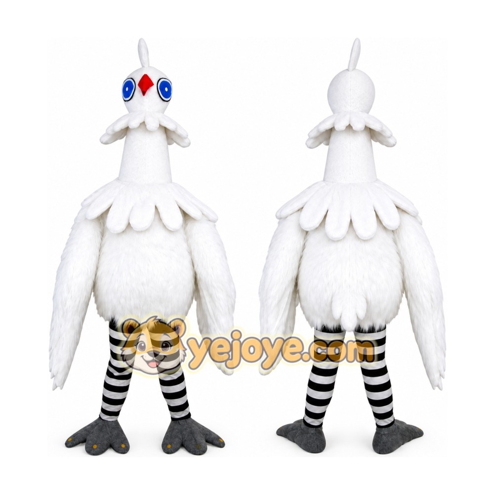White Crane Bird Mascot Costume White Crane Bird Mascot Costume