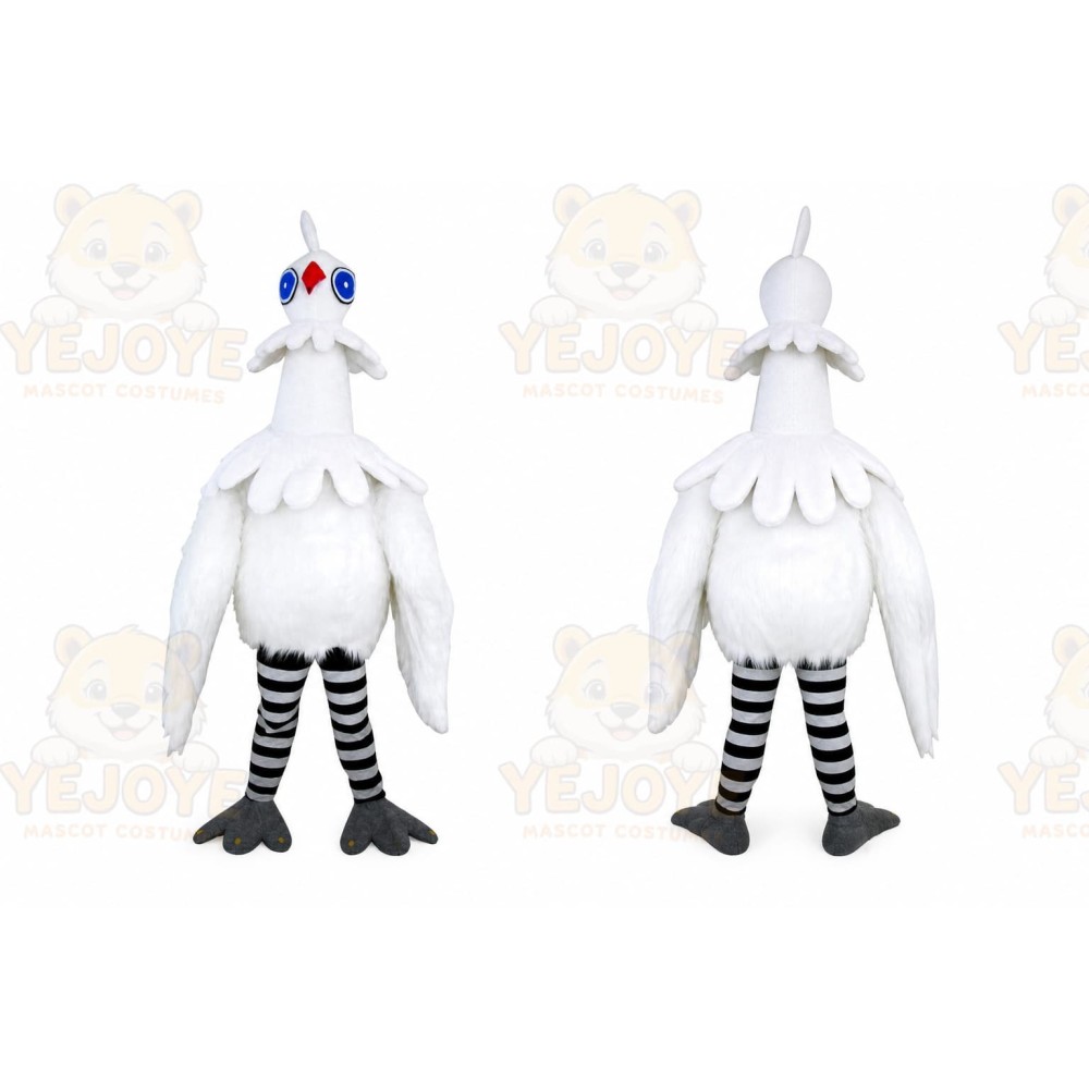 White Crane Bird Mascot Costume