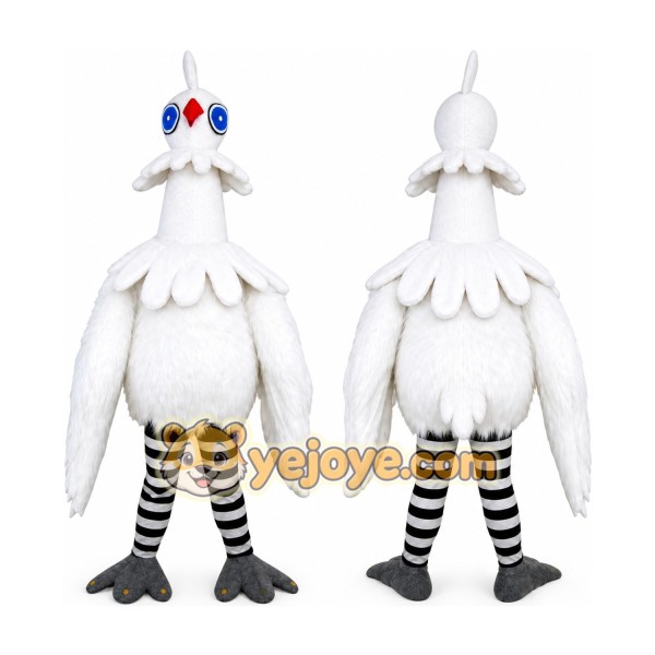 White Crane Bird Mascot Costume