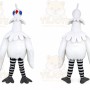 White Crane Bird Mascot Costume
