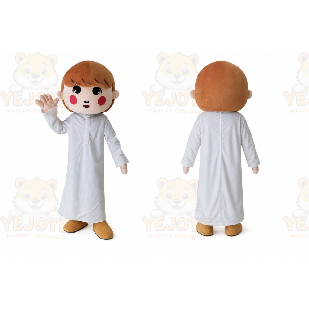 White Dress Boy Mascot Costumes