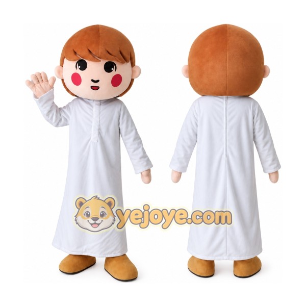 White Dress Boy Mascot Costumes