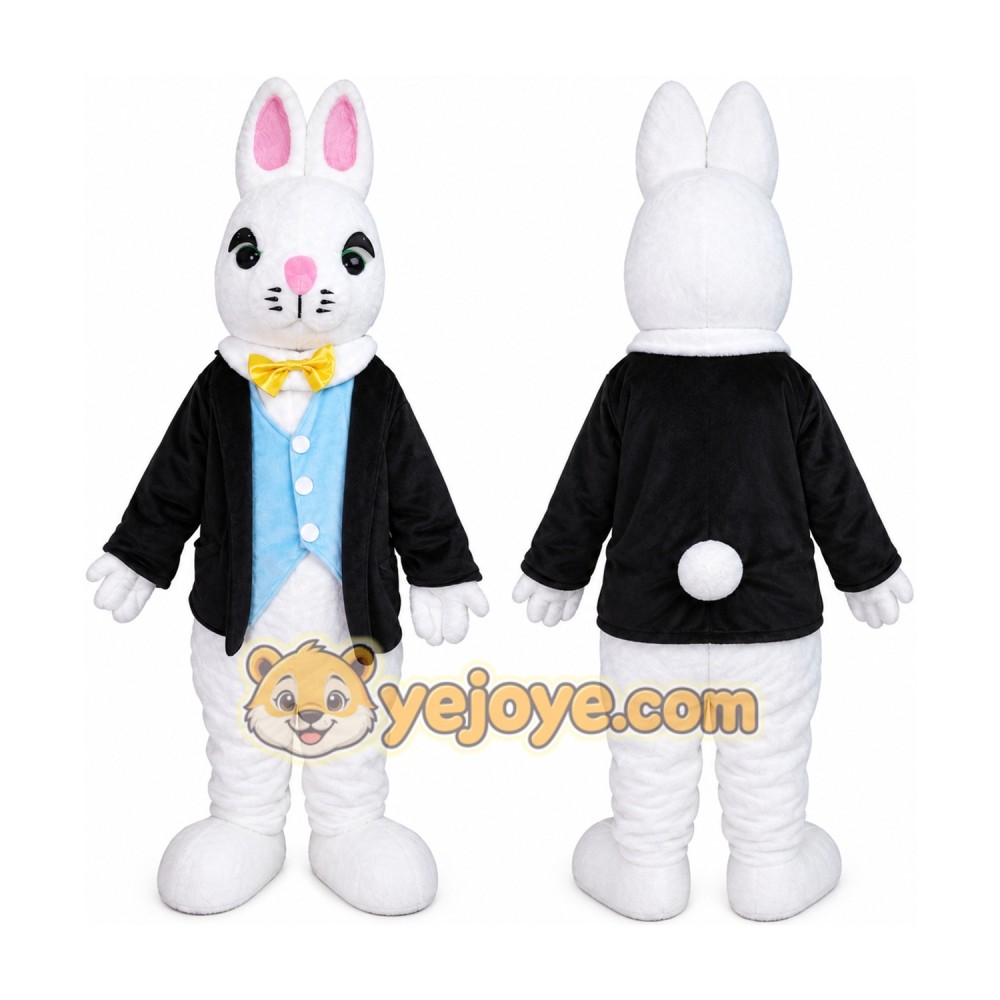 White Easter Bunny Mascot Costume