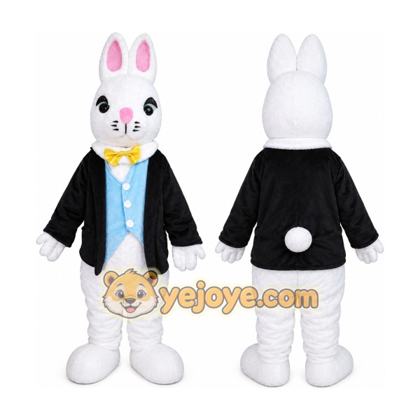 White Easter Bunny Mascot Costume