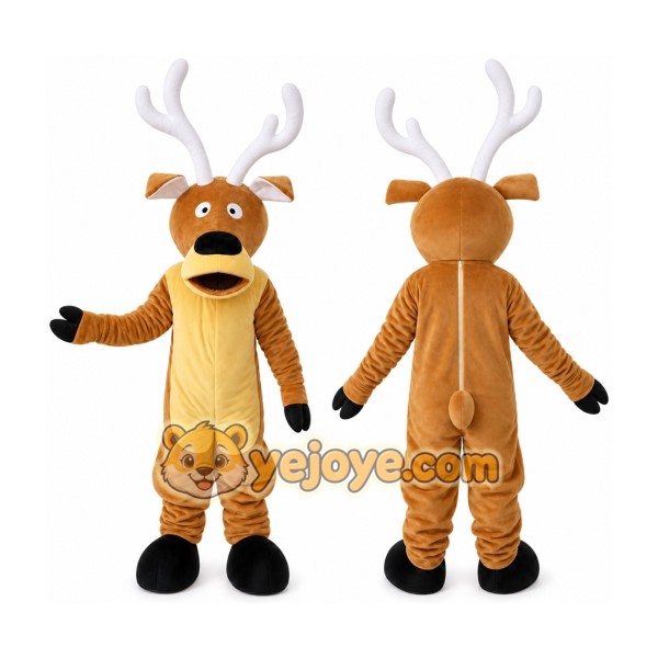White Elk Wapiti Reindeer Caribou Deer Mascot Costume