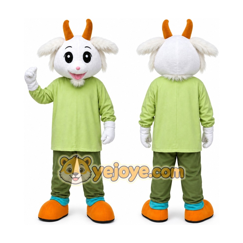 White Goat Mascot Costume