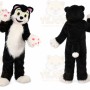 Black And White Dog Mascot Costume for Adult
