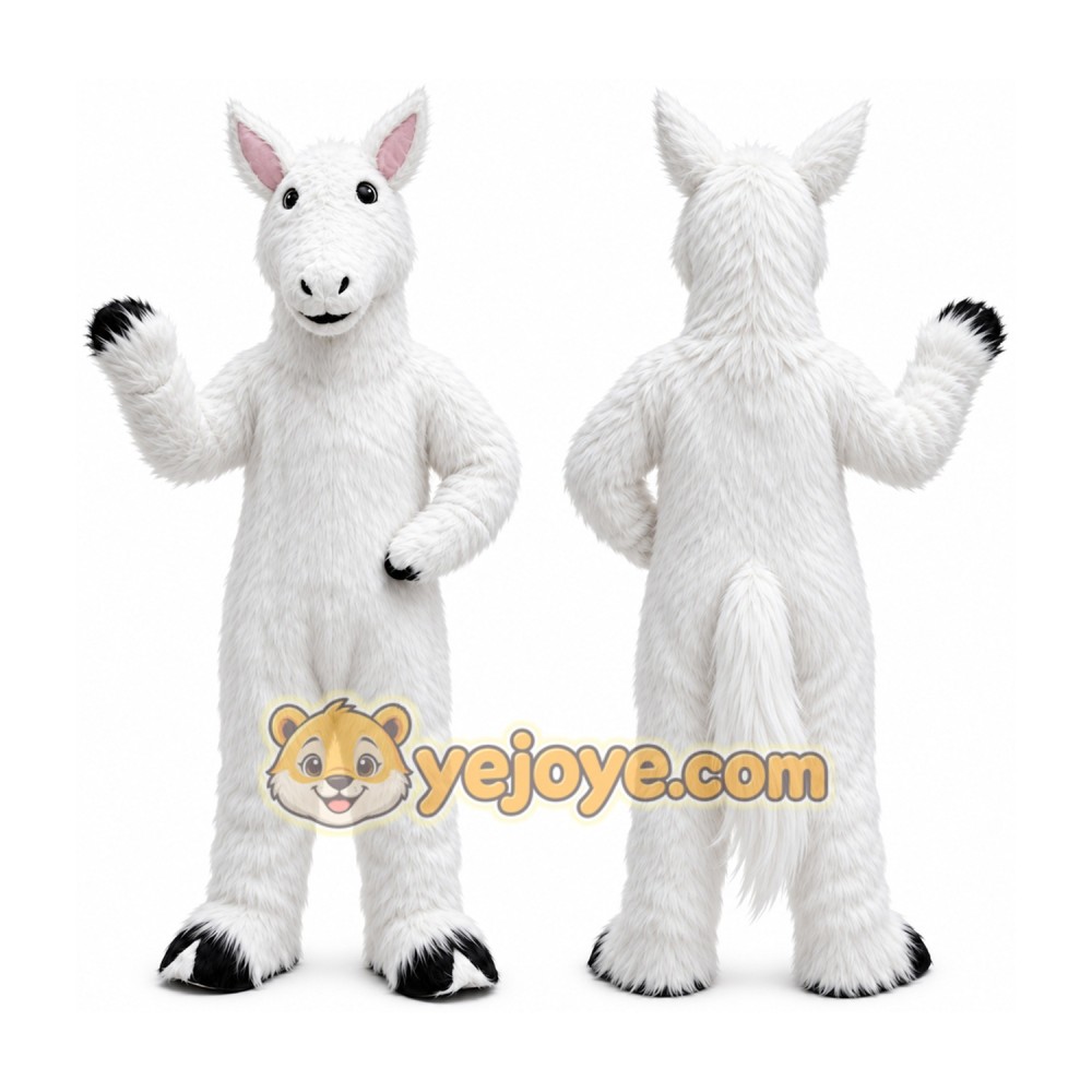 White Horse Mascot Costume White Horse Mascot Costume