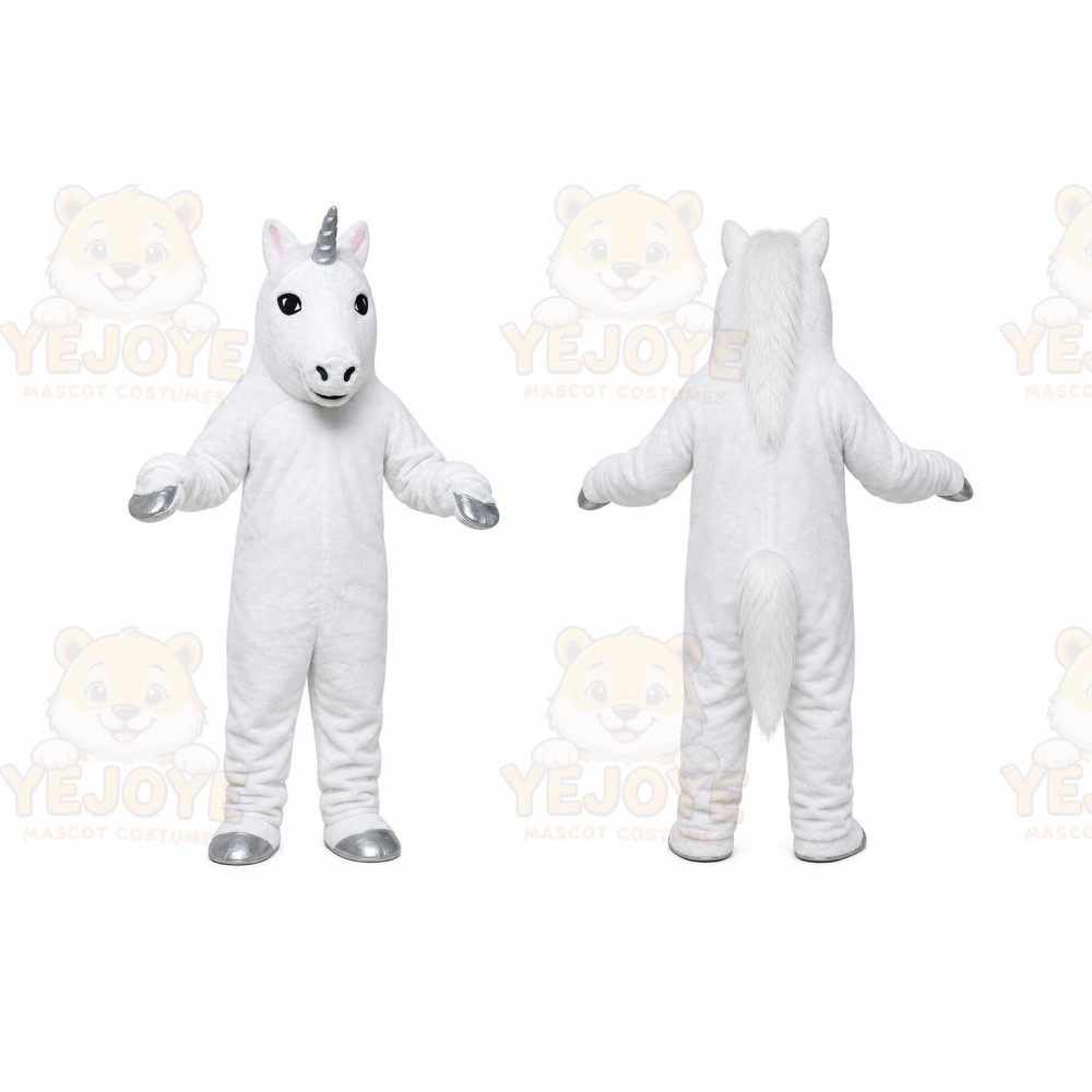 White Horse Unicorn Mascot Costume for Adult