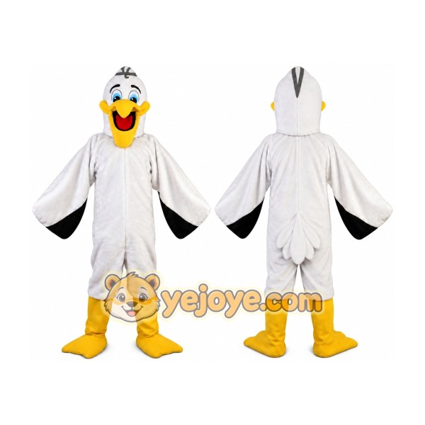 White Pelican Toucan Mascot Costume for Adult
