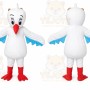 White Pigeon Sea Swallow Bird Mascot Costume