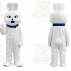 White Plush Bunny Mascot Costume