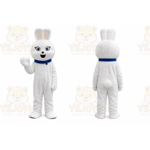 White Plush Bunny Mascot Costume
