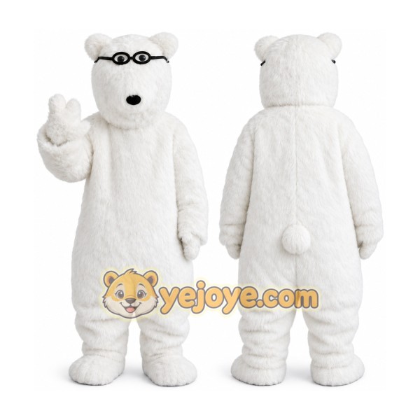 White Polar Bears Mascot Costume