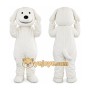 White Puppy Dog Mascot Costume