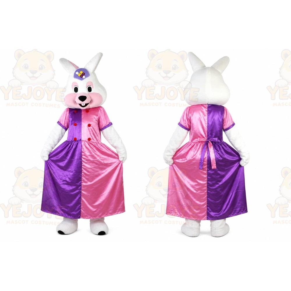 White Rabbit Princess Mascot Costume for Adult