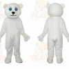 White Teddy Bear Mascot Costume