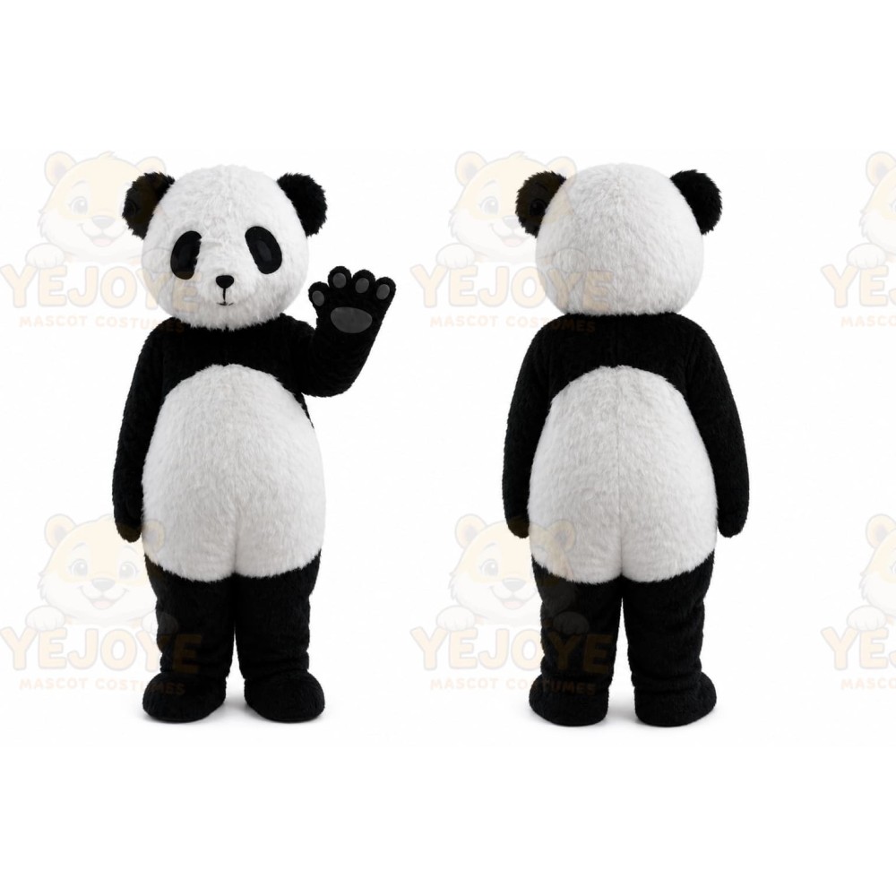 Black And White Panda Mascot Costume
