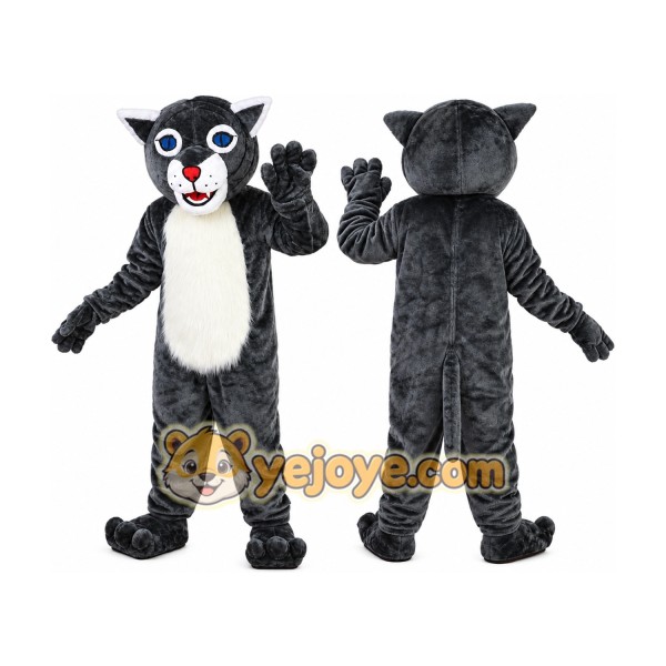 Black and White Cat Mascot Costume