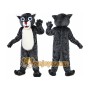 Black and White Cat Mascot Costume