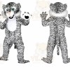 Black and White Tiger Mascot Costumes for Adults