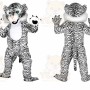 Black and White Tiger Mascot Costumes for Adults
