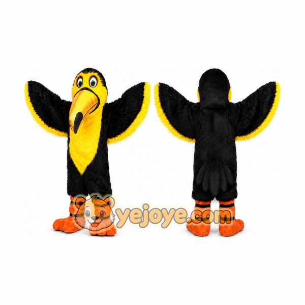 Yellow & Black Toucan Mascot Costume
