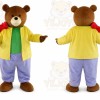 Yellow Bear Adult Cartoon Mascot Costume