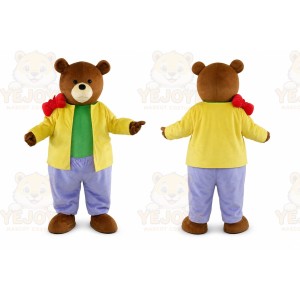 Yellow Bear Adult Cartoon Mascot Costume