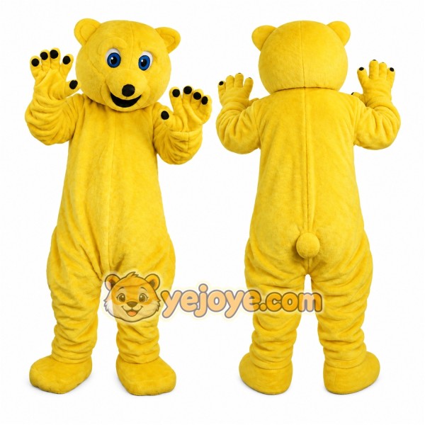 Yellow Bear Mascot Costume for Adult