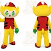 Yellow Boy Mascot Costume Cartoon Character