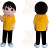 Yellow Boy Mascot Costume