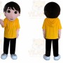 Yellow Boy Mascot Costume