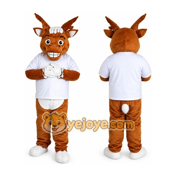 Yellow Brown Elk Mascot Costume for Adult