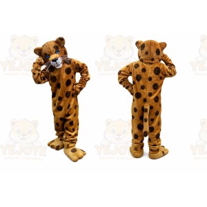 Yellow Brown Leopard Mascot Costume for Adult
