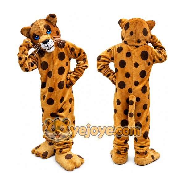 Yellow Brown Leopard Mascot Costume for Adult