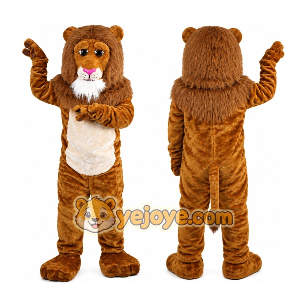 Brown Lion Mascot Costume