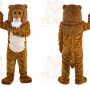 Yellow Brown Mascot Costume for Adult
