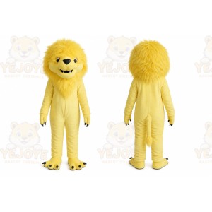 Yellow Carnival Lion Mascot Costume